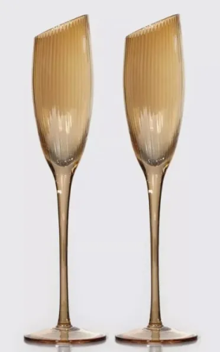 MAGISTRO набор бокалов д/шампанского иллюзия бронза 180мл 2шт 7520410